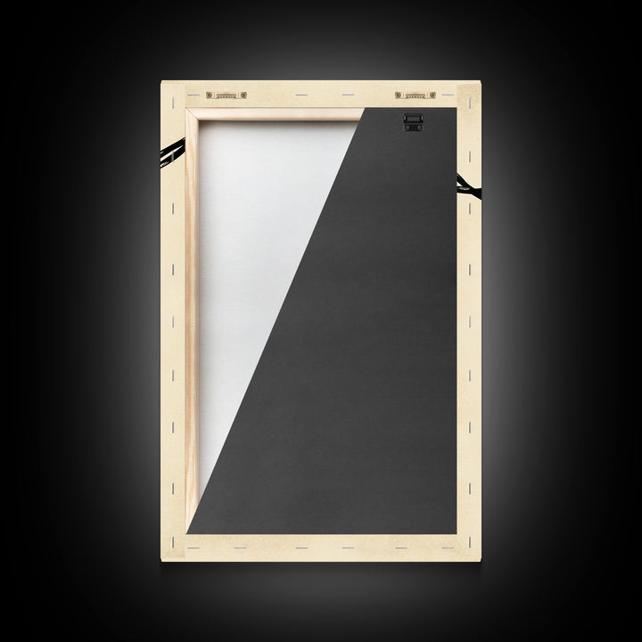 Black and White Sketch of Christmas Lights Canvas Print - Framed Canvas - Minimalist Christmas Art - Boho Christmas Art - Rustic Christmas Art