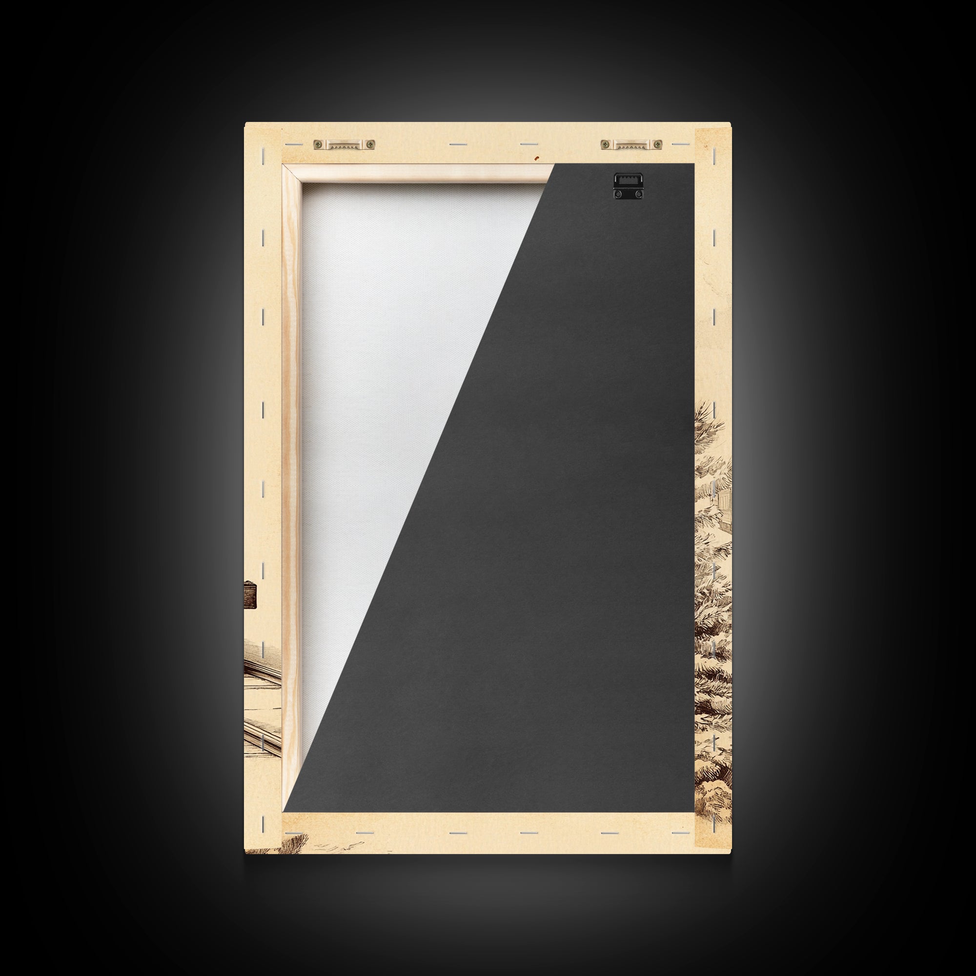 Boho Christmas Train Canvas Print - Framed Canvas - Minimalist Christmas Art - Boho Christmas Art - Rustic Christmas Art