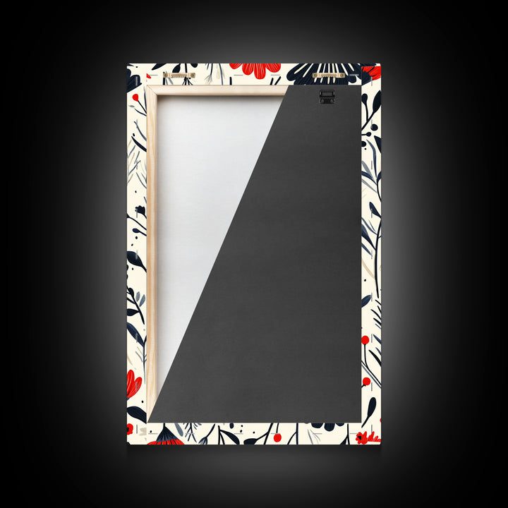 Botanical / Floral Print Wall Art Framed Canvas Print Midcentury Modern Wall Art Home Decor Boho Minimalist Ready To Hang Large Art