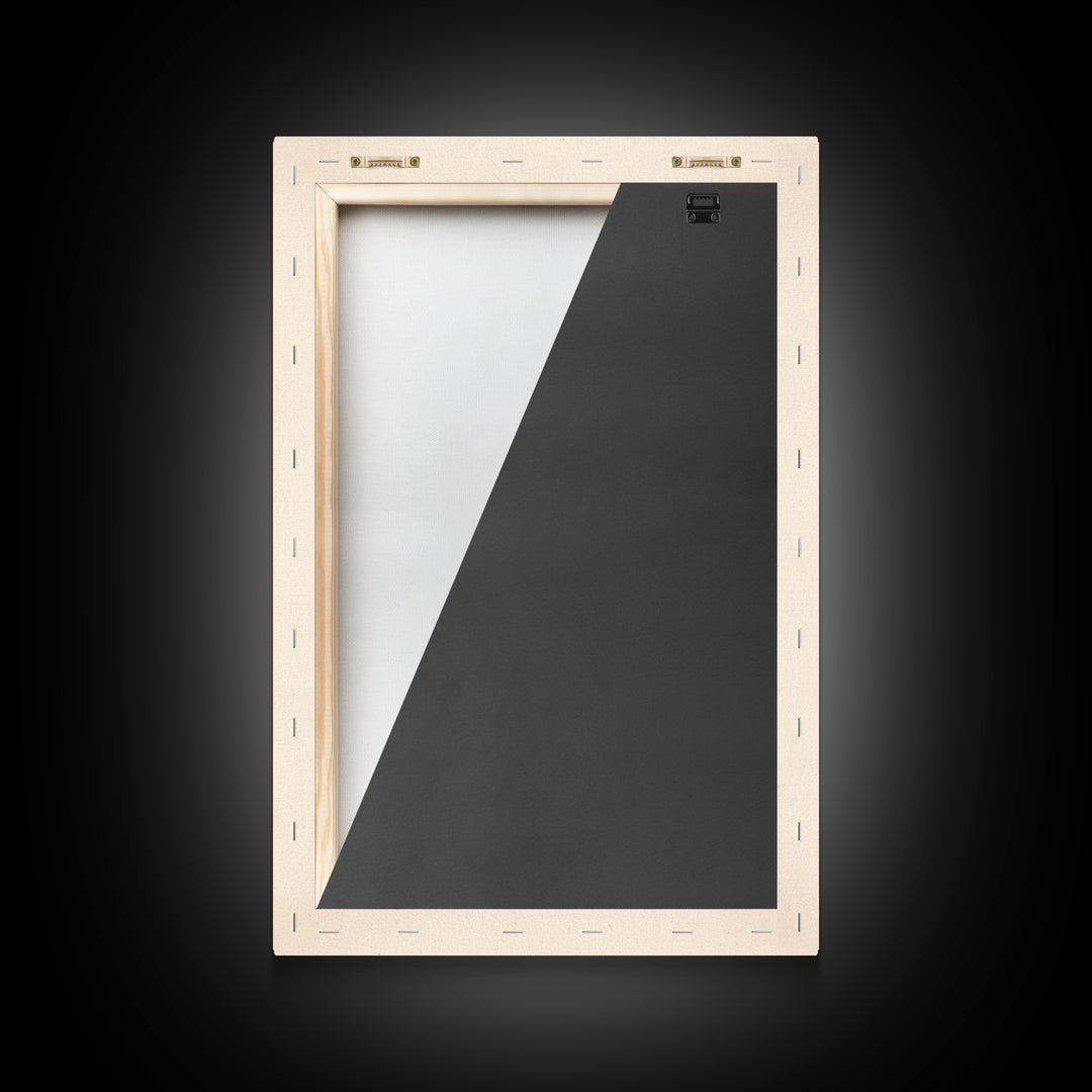 Cheerful Santa Clause Canvas Print - Framed Canvas - Minimalist Christmas Art - Boho Christmas Art - Rustic Christmas Art