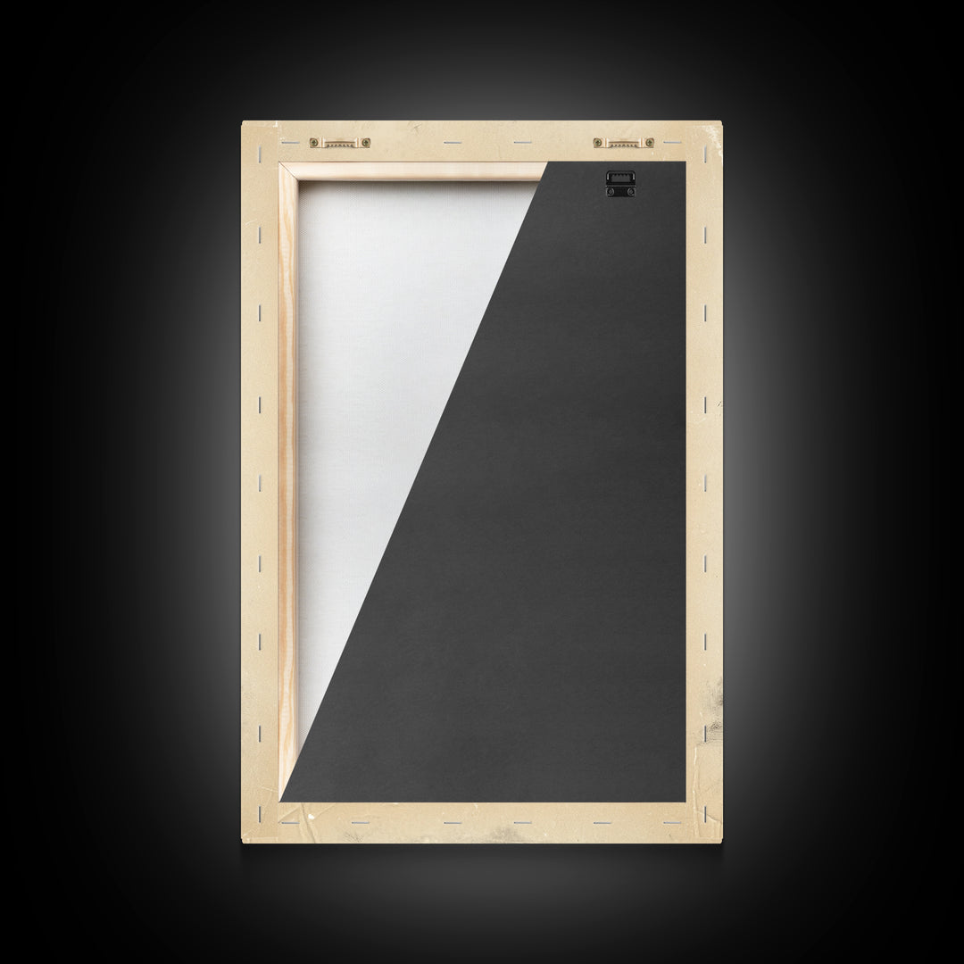 Retro Snowman Canvas Print - Framed Canvas - Minimalist Christmas Art - Boho Christmas Art - Rustic Christmas Art