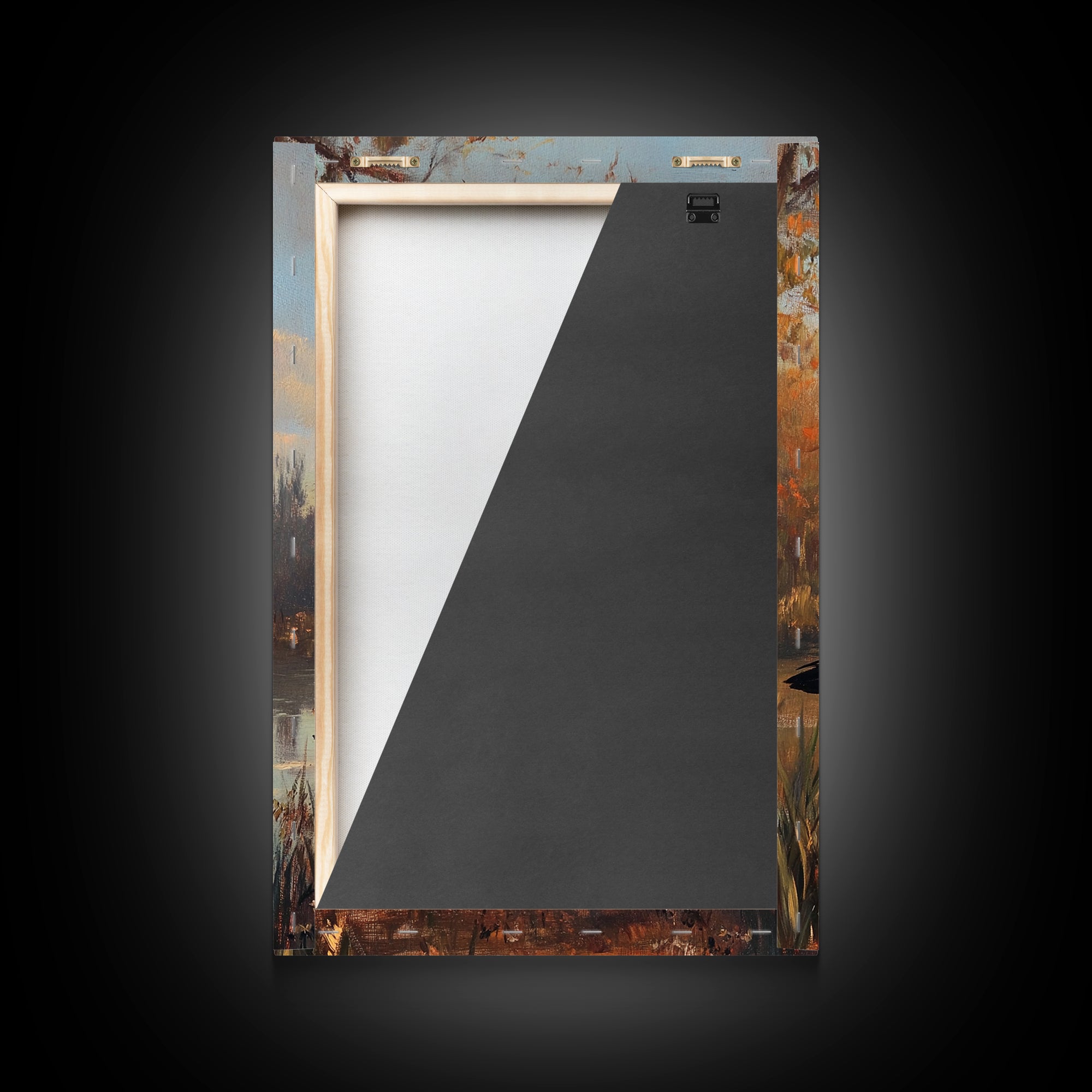 Rustic Cabin Wall Art, Goose Painting Framed Canvas Print, Rustic Farmhouse Wall Art, Guest Room Decor, Traditional American Art