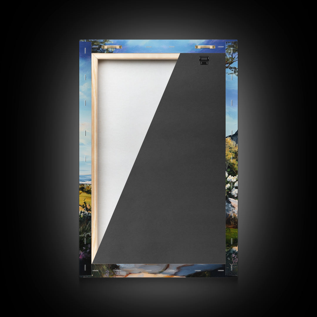 Cape Code Style House Painting Print, Nautical Decor, Maine Oil Painting, Beach House Wall Art