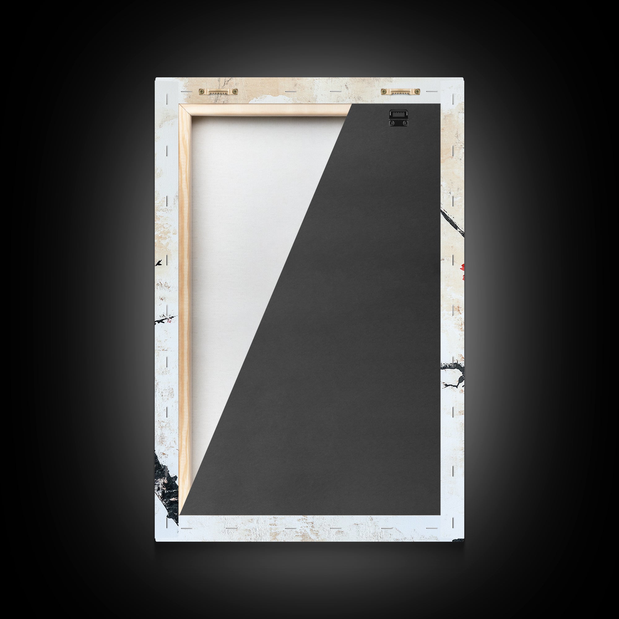 Cherry Blossoms and Sunset Framed Canvas Print - Minimalist Wabi Sabi Wall Art - Cherry Blossoms Painting - Home Decor - Japanese Style Art