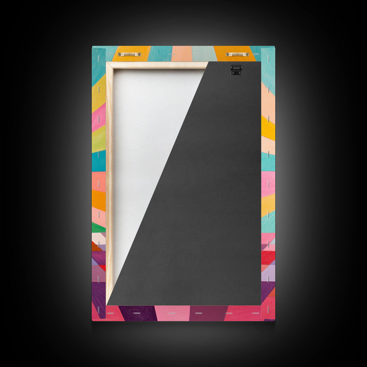 Abstract Disco Ball Painting Canvas Print, Wood Framed Art, Original Art, Disco Ball Art, Disco Ball Poster, Rainbow Disco Ball