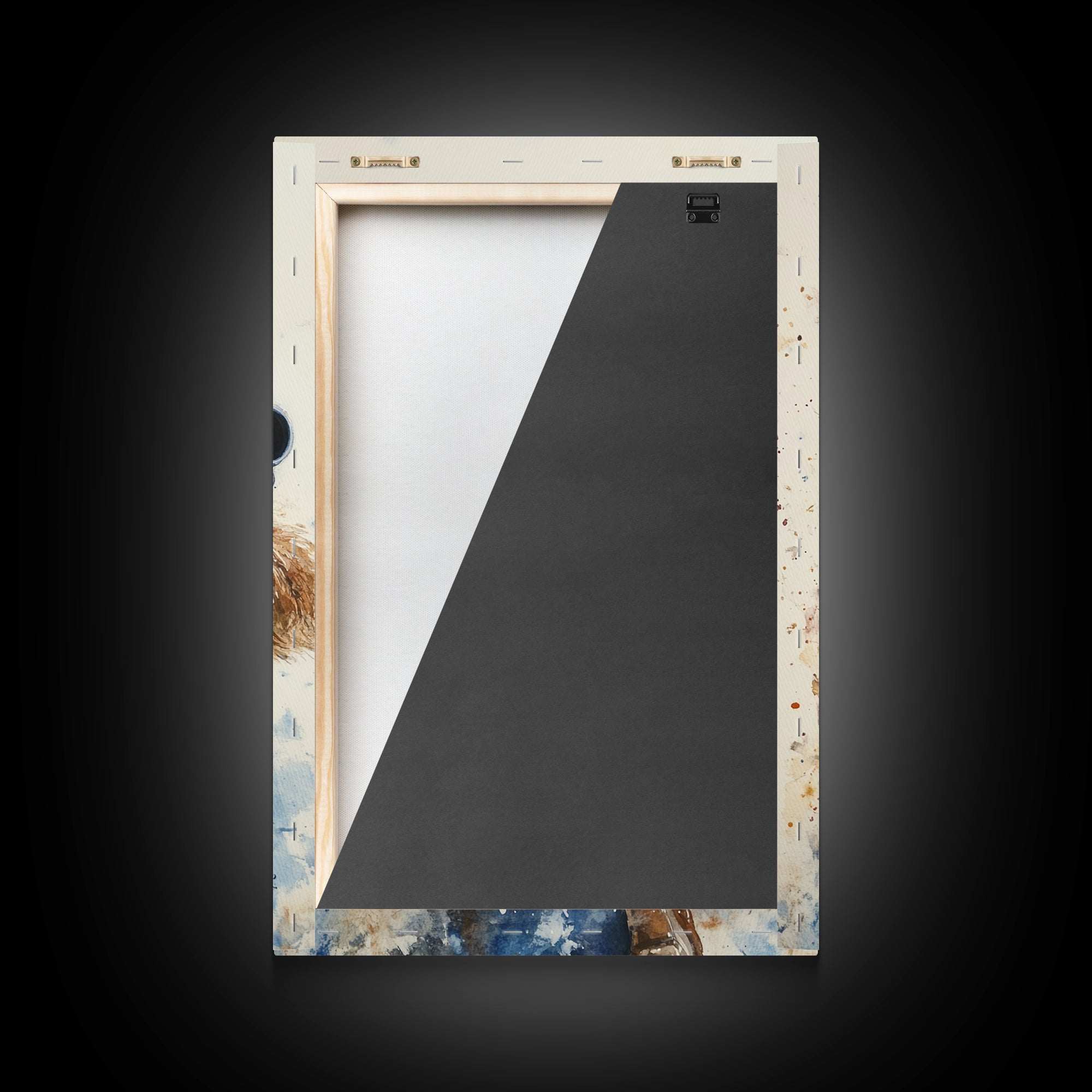 Rootin' Tootin' Racoon Cowboy, Framed Canvas Print, Ready to Hang, Racoon Painting