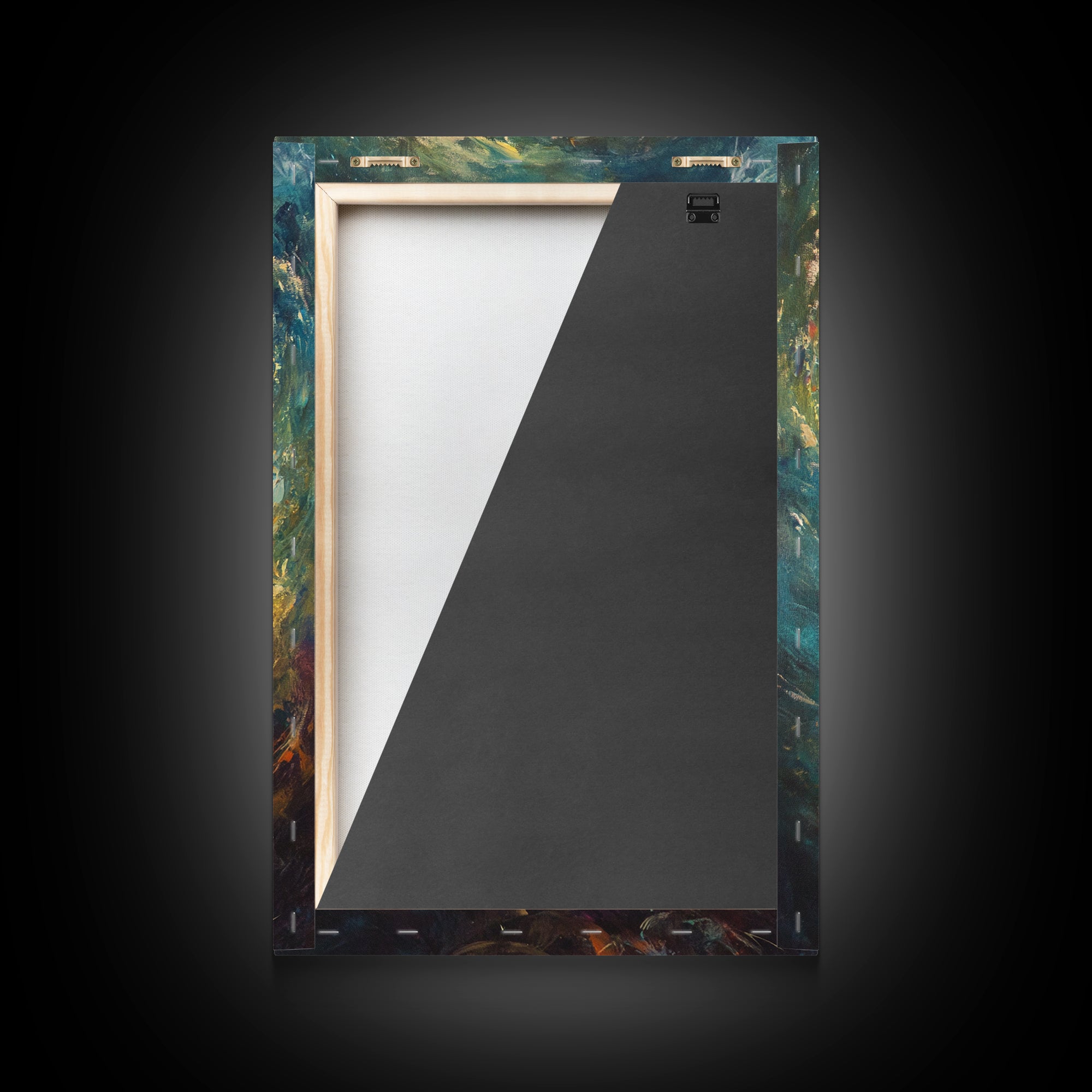 Bahai Wall Art Framed Canvas Print, Retro Abstract Wall Art