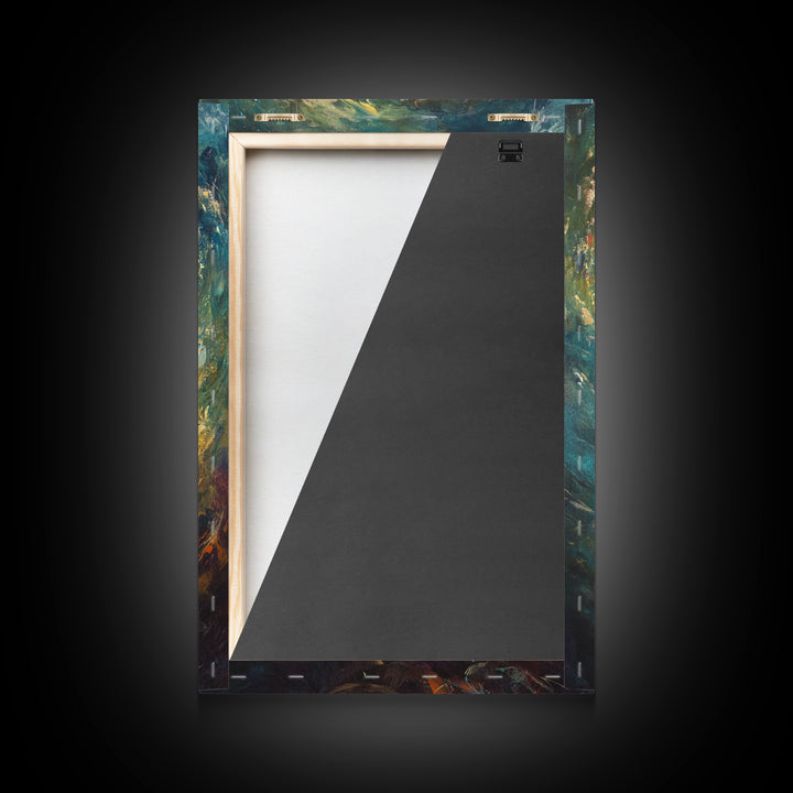 Bahai Wall Art Framed Canvas Print, Retro Abstract Wall Art