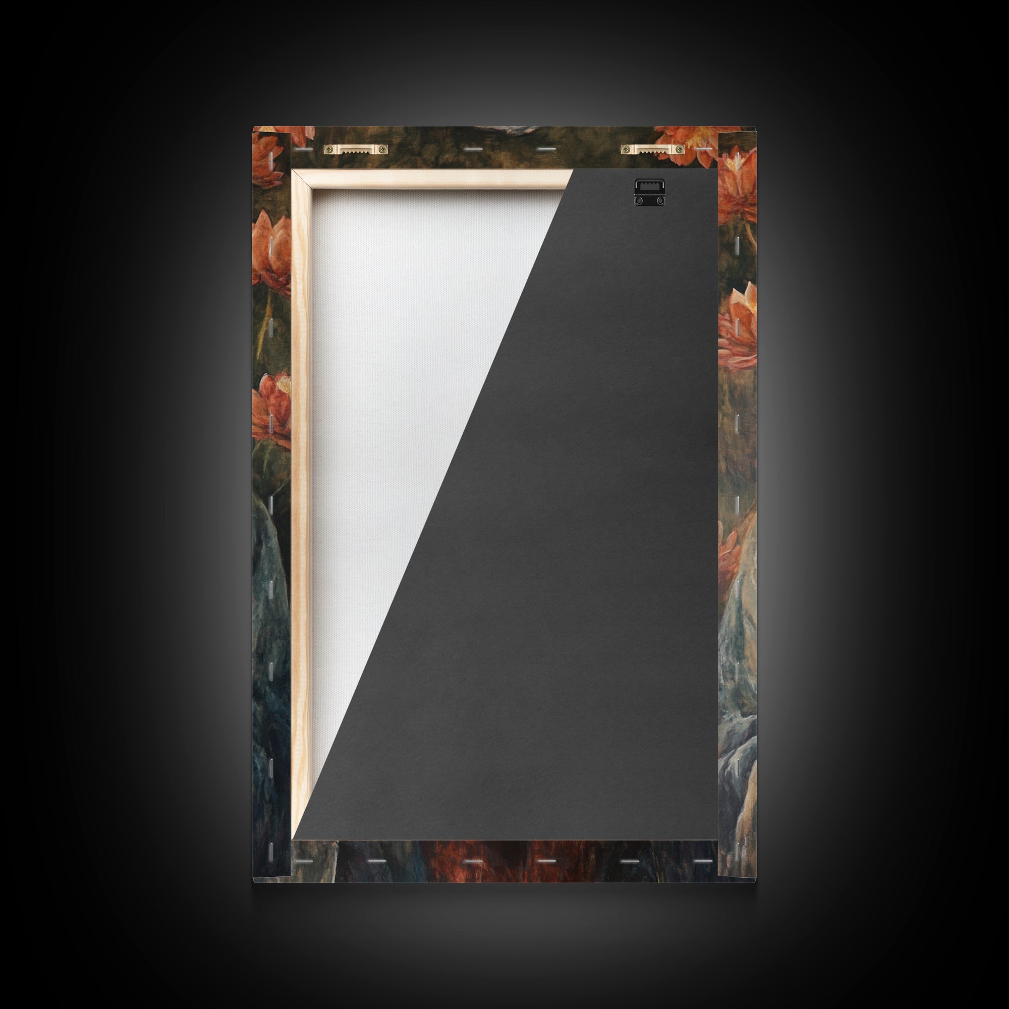 Bahai Wall Art Framed Canvas Print, Retro Abstract Wall Art, Living Room Decor