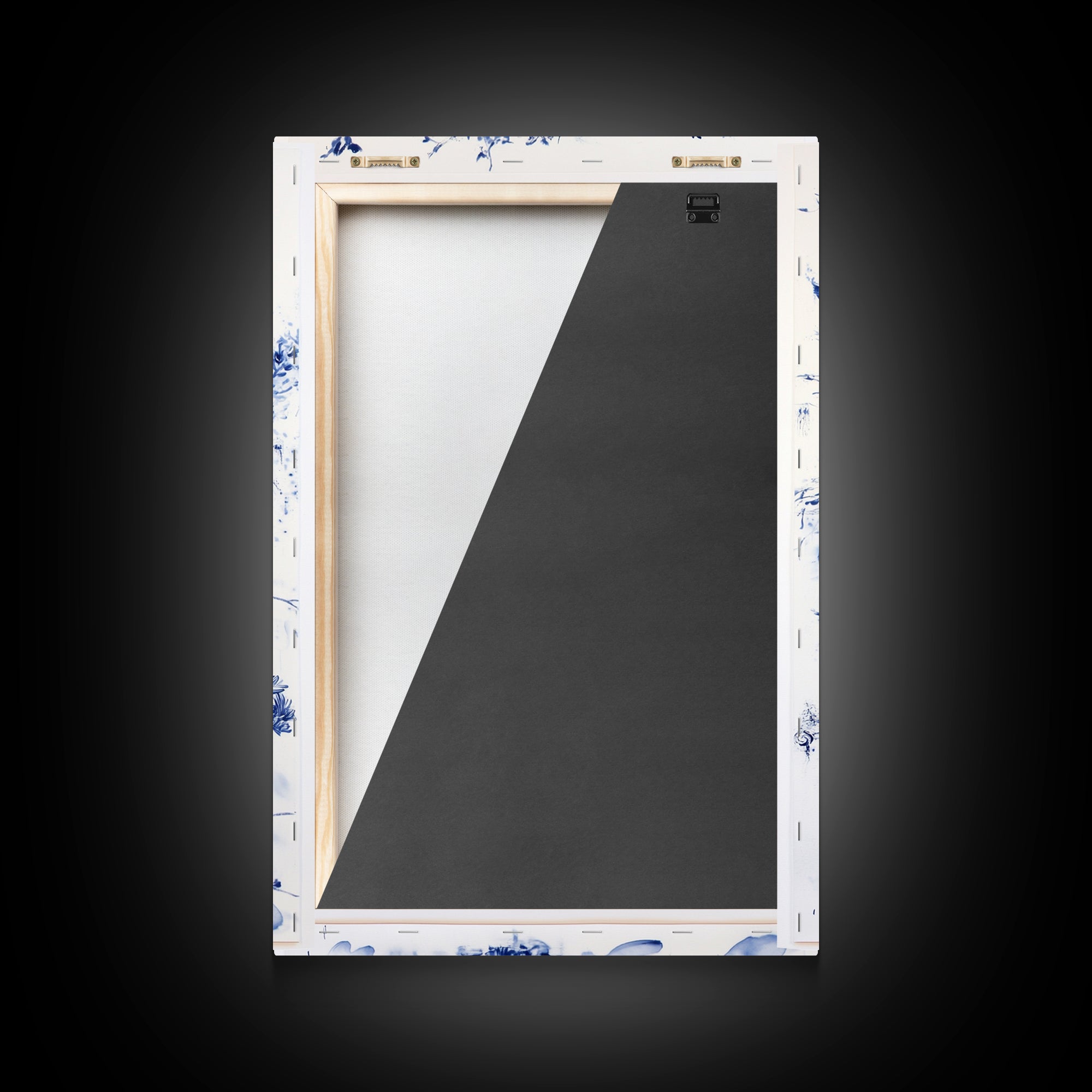 Chinoiserie Wall Art Framed Canvas Print, Blue Tree and Birds, Botanical Print, Birdwatcher Gift Idea, Chinoiserie Style Painting