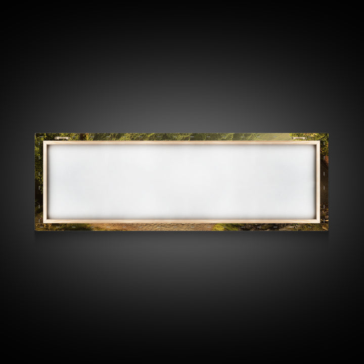 Cute Irish Village Framed Canvas Print, Ireland Painting Print, Ireland Wall Art, Irish Home Decor, Irish Painting, Panoramic Print