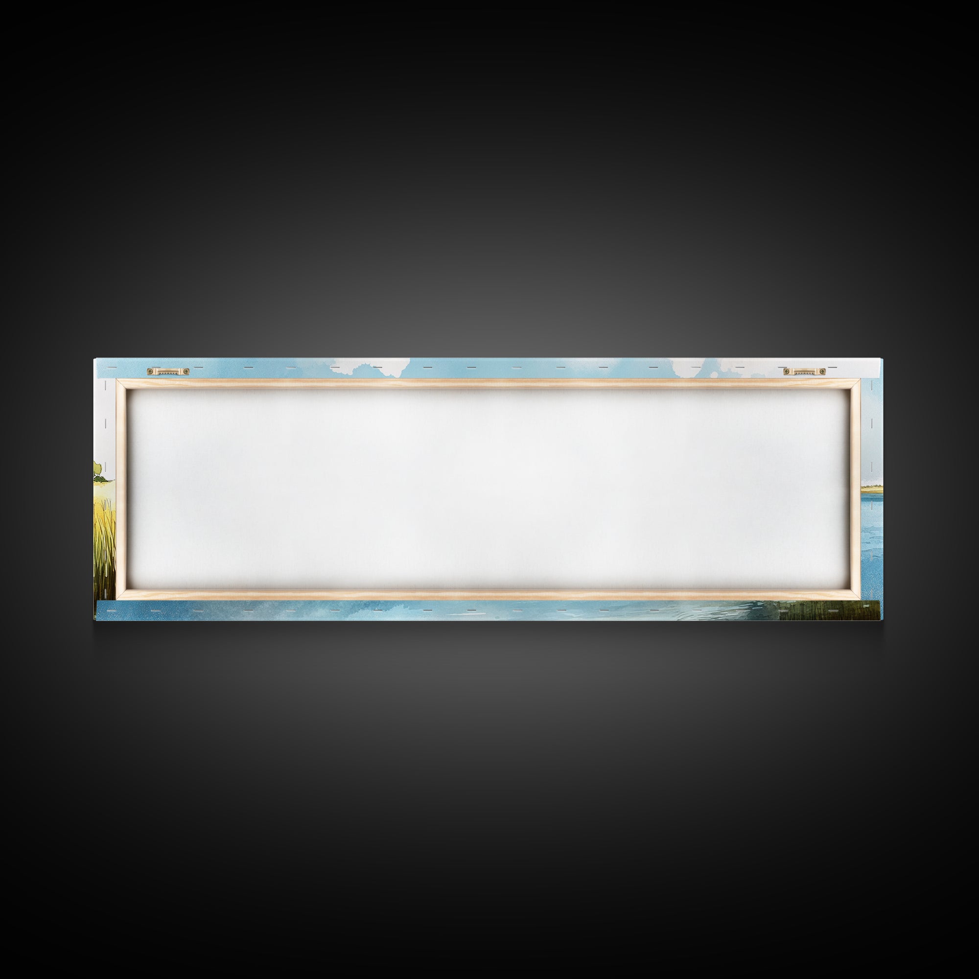 Beautiful Sescape Landscape Painting Print - Panoramic Wall Art - Nautical Landscape Painting, Beach House Art, Lake House Art