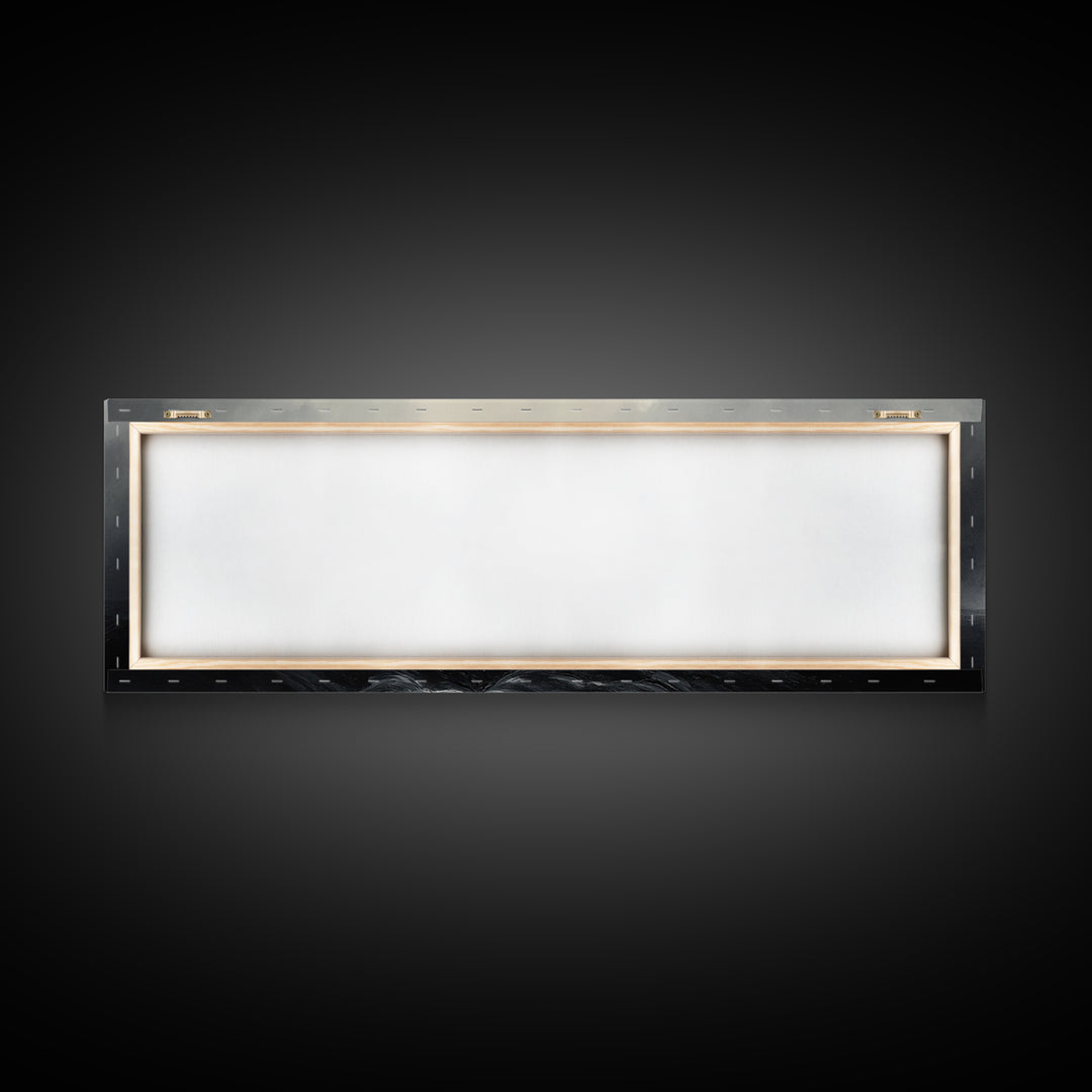 A storm rolls in over the ocean, framed canvas print - wood framed wall art - seascape painting - ocean painting