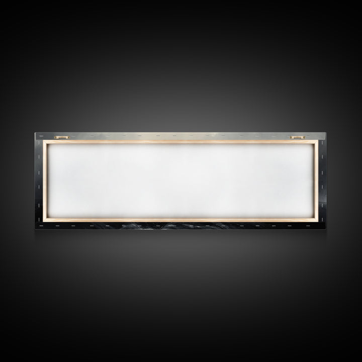 A storm rolls in over the ocean, framed canvas print - wood framed wall art - seascape painting - ocean painting