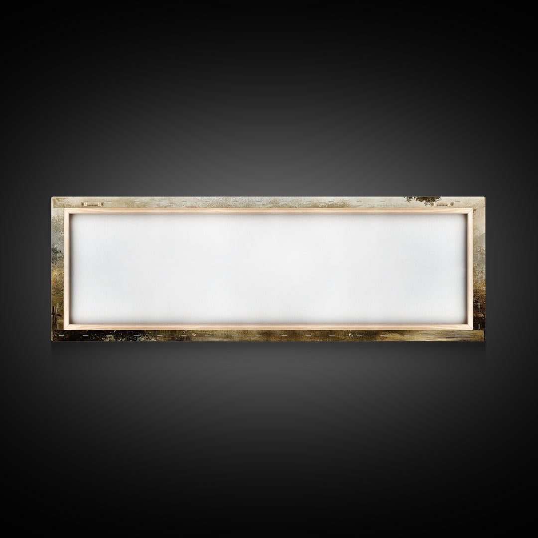 Retro Landscape Print - Landscape Painting - Wabi Sabi Panoramic Wall Art - Minimalist Home Decor - Ancient Japan Landscape Painting