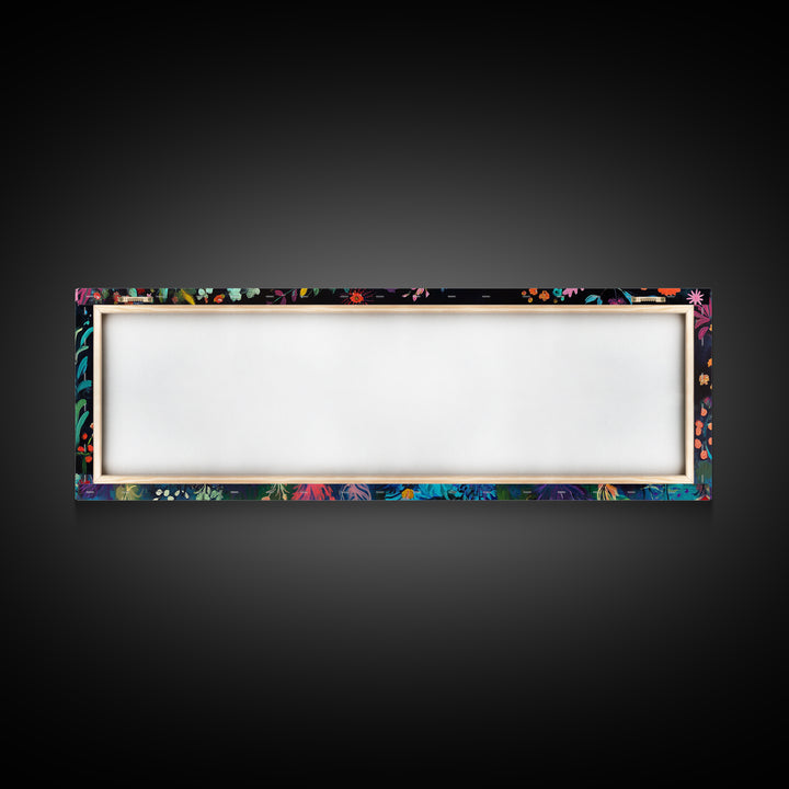 Kerala Style Art Canvas Print, Kerala Mural Painting Print, Panoramic Horizonal Wide Wall Art, Kerala Painting Mural