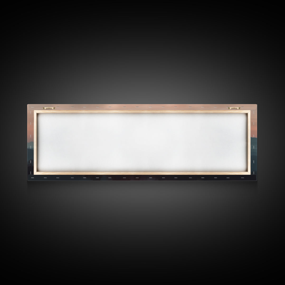 Smoky Mountains Art, Framed Canvas Print, Smoky Mountain Art Panoramic Painting Print, Great Smoky Art, Great Smoky Mountains