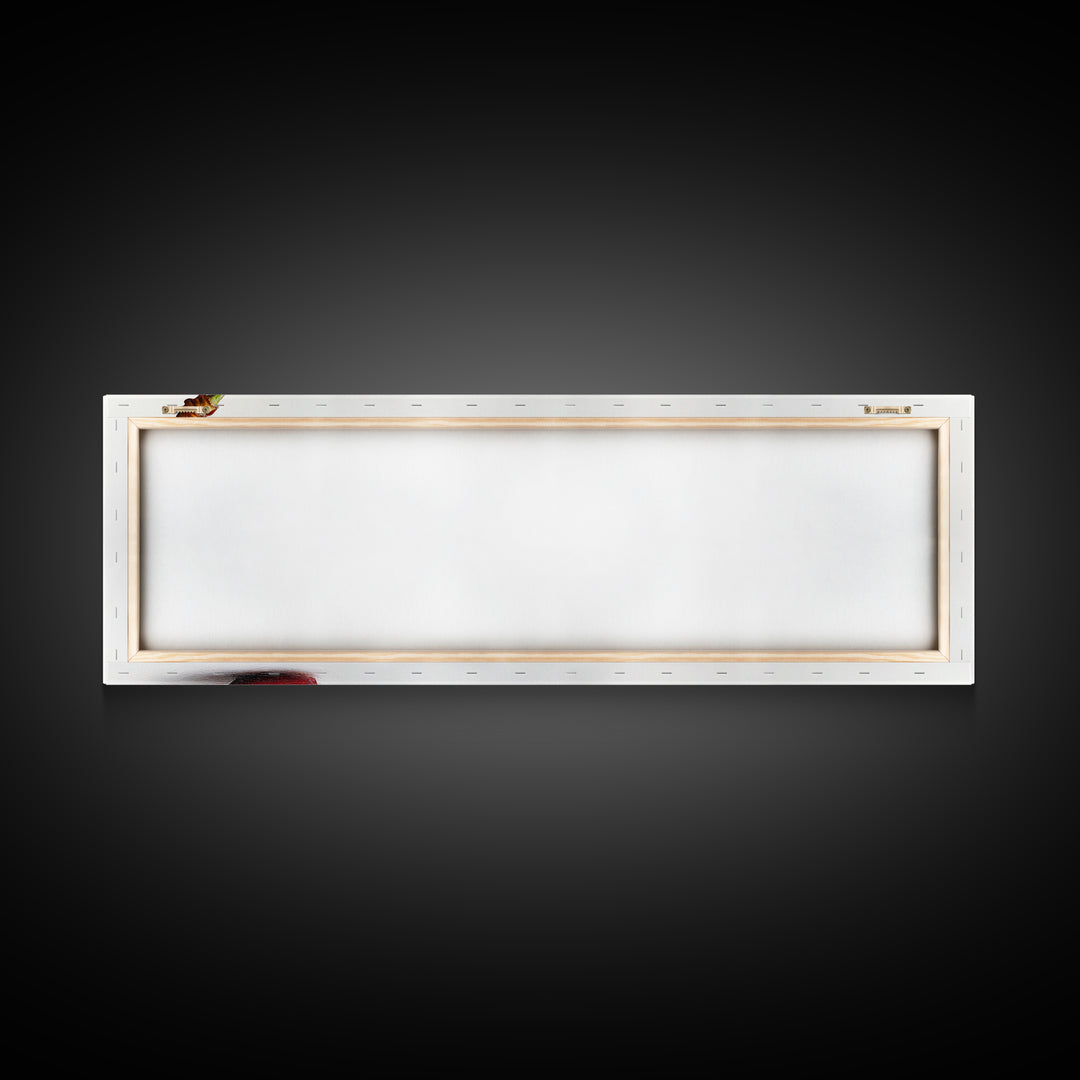 Cherry Painting Print, Panoramic Decor, Cherry Wall Art, Original Cherry Painting Wall Art For Kitchen, Extra Wide Horizontal Art, Cherry Decor