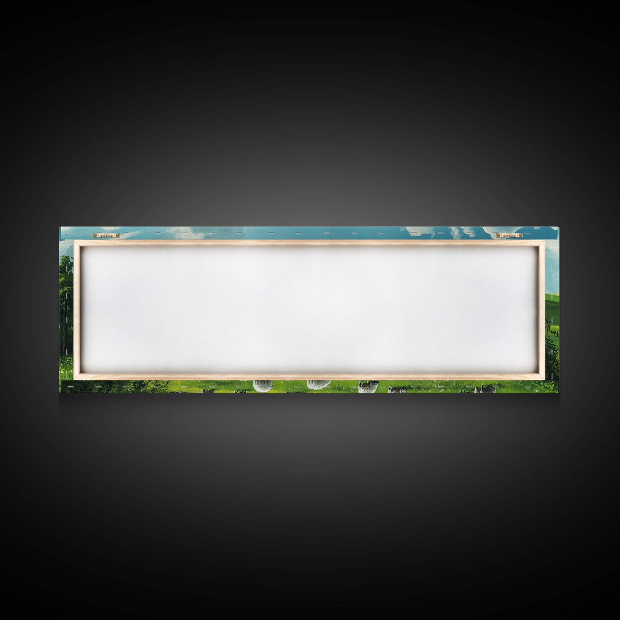 Landscape Painting Print Of The Hills of Ireland, Framed Canvas Print, Ireland Wall Are, Panoramic Home Decor, Horizontal Landscape Art