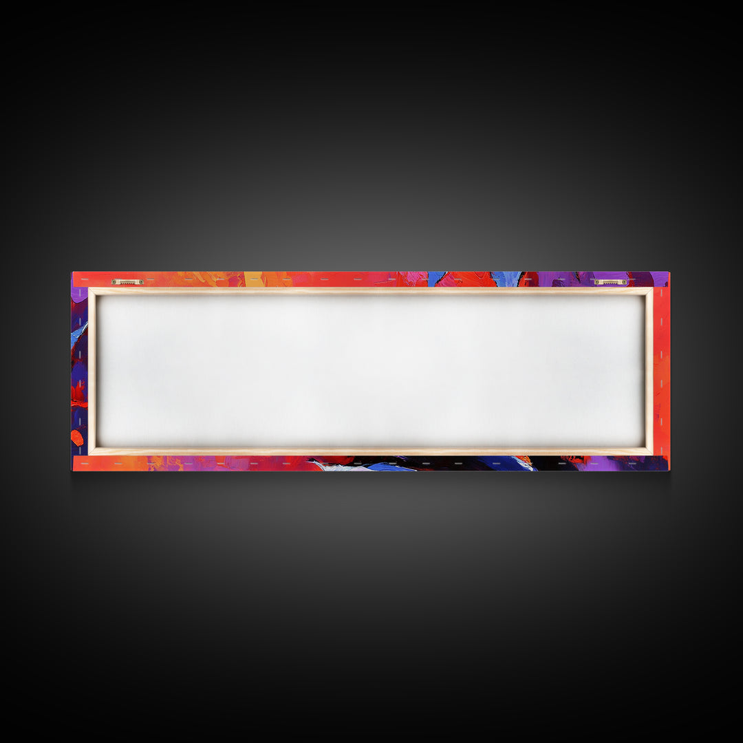 Blue Agave Plant Art Print Canvas Art Mexican Wall Art, Mexican Print, Chicano Art, Panoramic Botanical Wall Art, Colorful Desert Wall Art