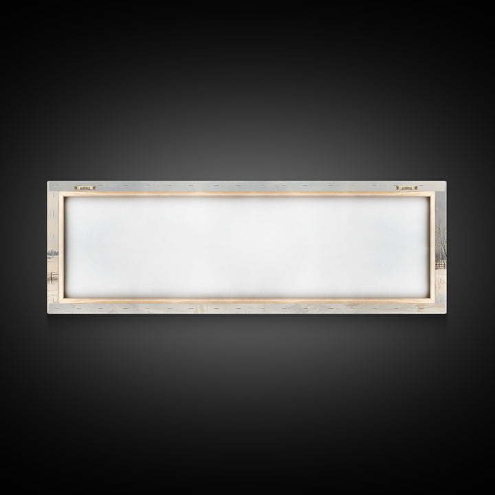 Barn Landscape Oil Painting Print - Retro Farm Wall Art - Village Wall Art - Old Red Barn In Winter - Winter Landscape - Winter Centerpiece Art