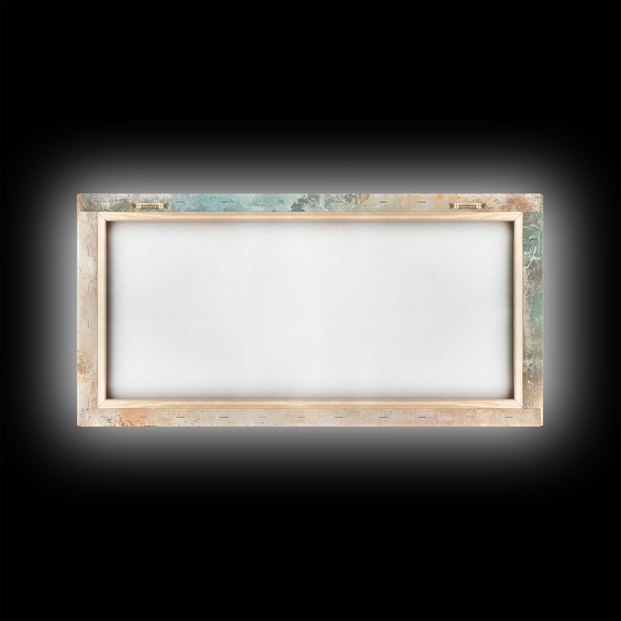 Distressed Painting Print of a Lone Palm Tree on a Beach, Framed Canvas Print, Retro Nautical Landscape Painting, Beach Wall Art, Beach Print