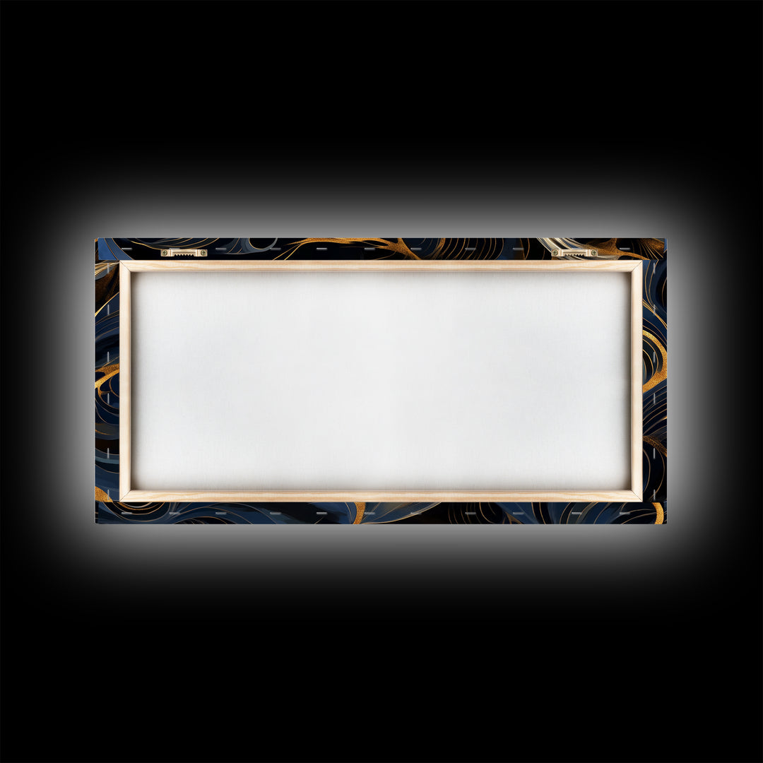 Black and Gold Koi Fish Framed Canvas Print, Wabi Sabi Style Home Decor, Koi Fish Painting Koi Fish Art, Modern Living Room Decor