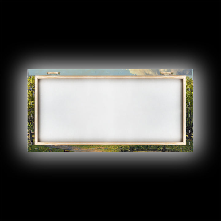 Barn Landscape Oil Painting Canvas Print, Rustic Farmhouse Home Decor, Modern Farm House Wall Art, Barn Wall Art, Barn Decor