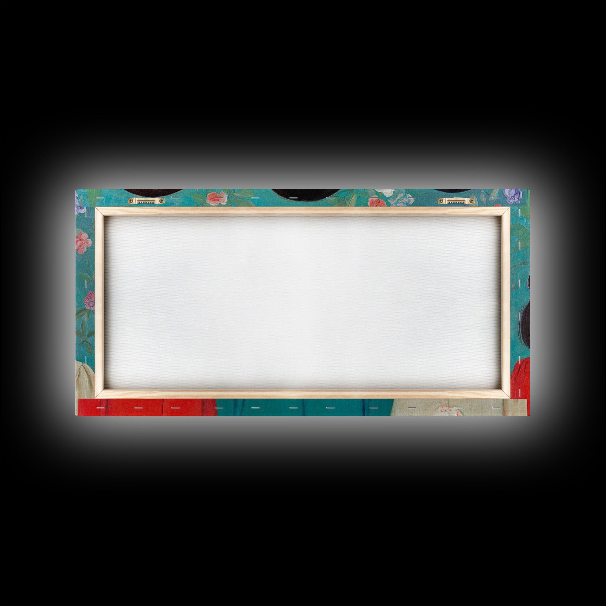 Creepy Wall Art Framed Canvas Print, Liminal Art, Liminal Spaces, Creepy Ghost Girls Painting