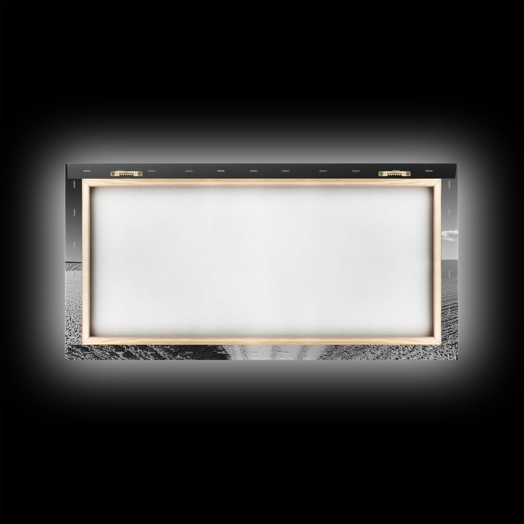 Black and White Photography Style Print - Framed Canvas Print - Subdued Home Decor - Ready to Hang Wall Art - Centerpiece Wall Art