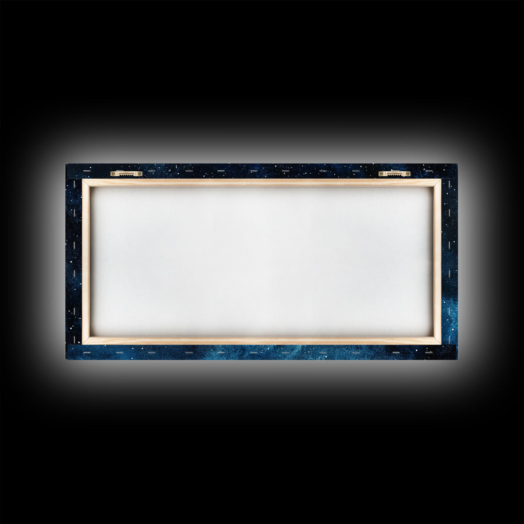 Abstract Oil Painting Print Of The Full Moon - Framed Canvas Print - Ready To Hang - Full Moon Art - Witchy Decor - Full Moon Painting