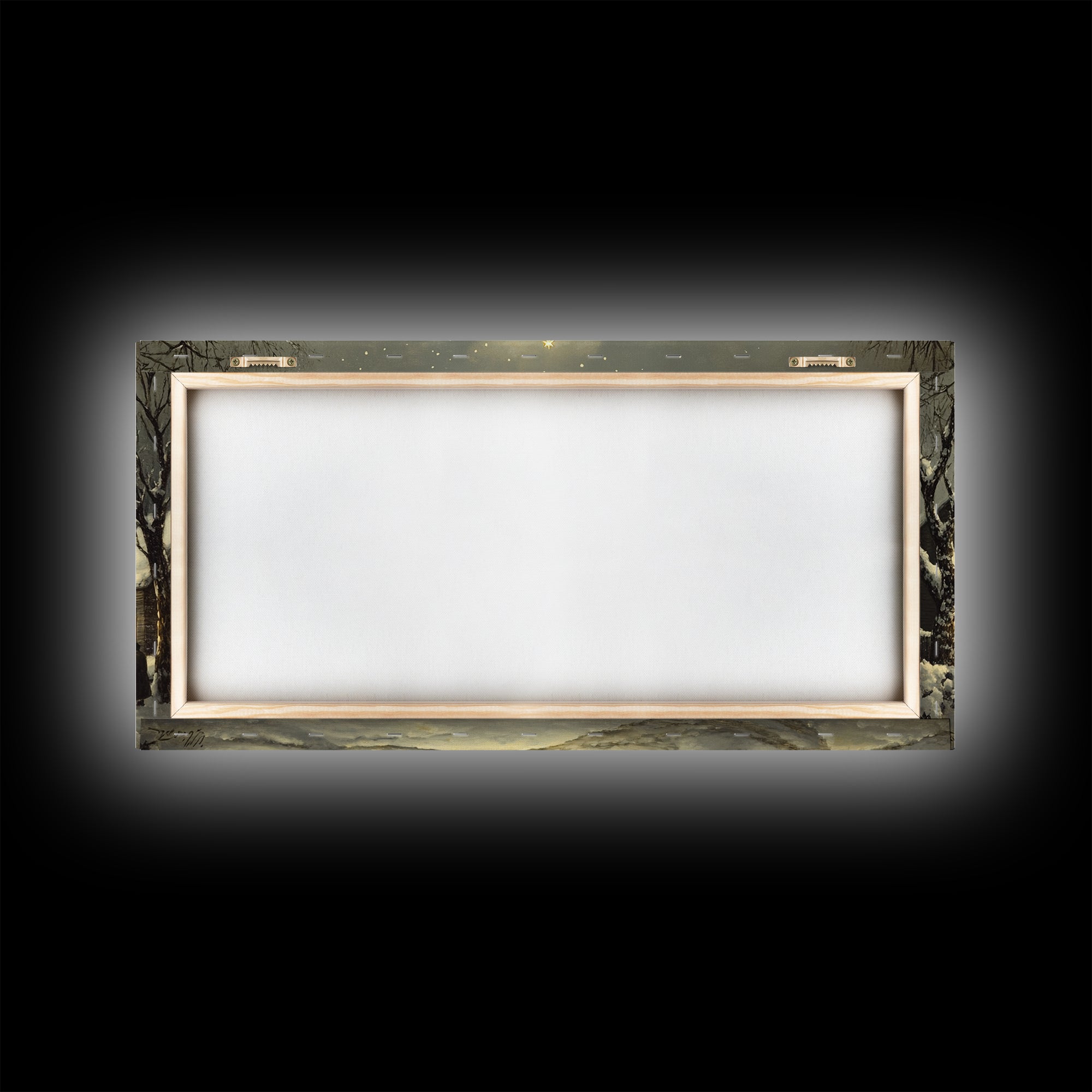 Christmas Village Framed Canvas Print Winter Decor, Canvas Wall Art, Victorian Christmas Oil Painting, Christmas Village Art