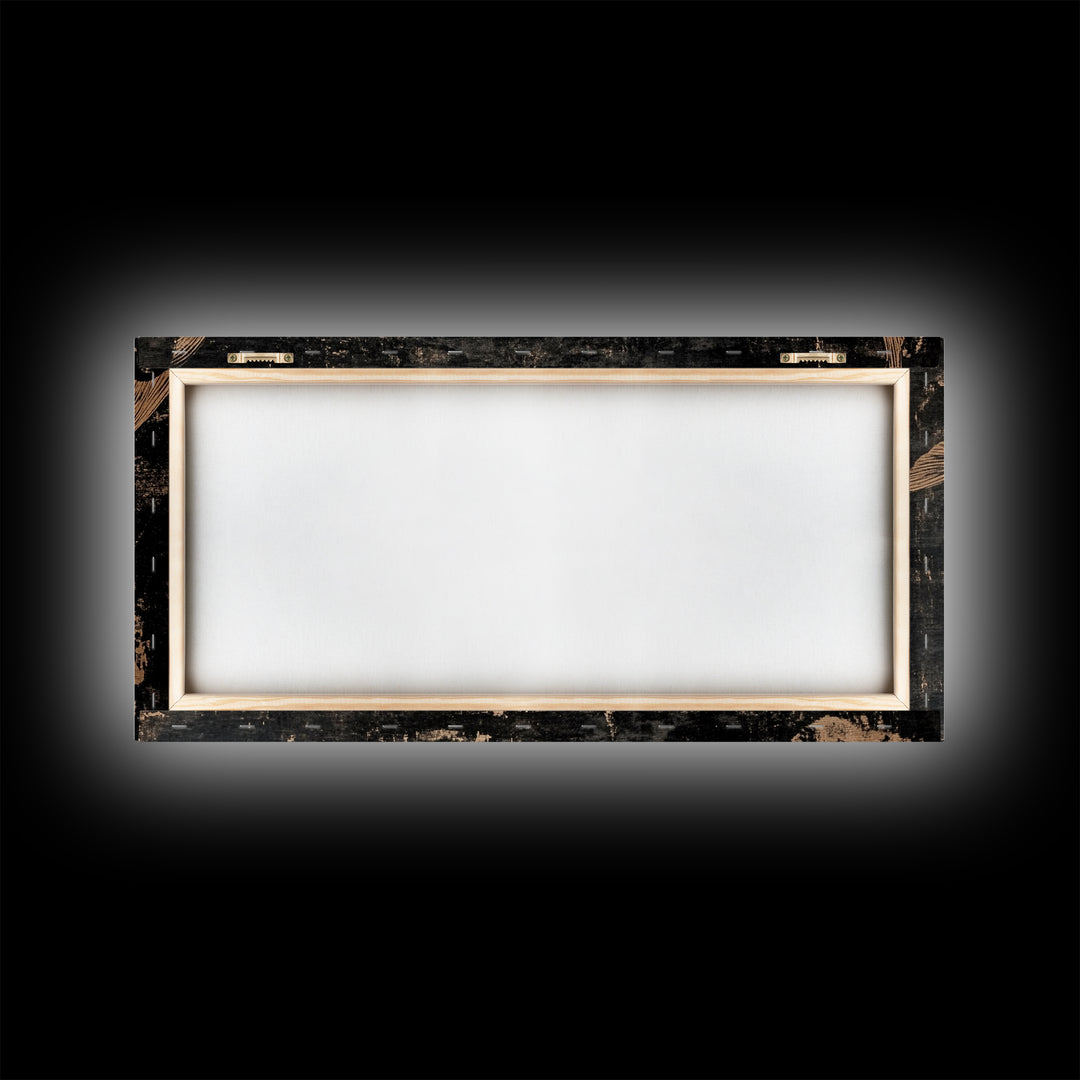 Black and White Koi Fish Oil Painting Print, Elegant Japanese Style Wood Block Print Artwork, Canvas Print Ready To Hang, Centerpiece Art