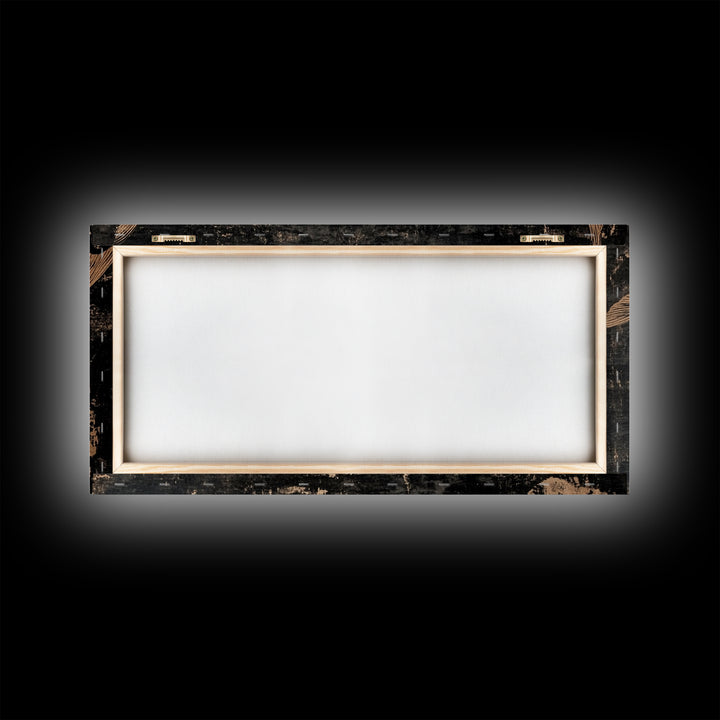 Black and White Koi Fish Oil Painting Print, Elegant Japanese Style Wood Block Print Artwork, Canvas Print Ready To Hang, Centerpiece Art