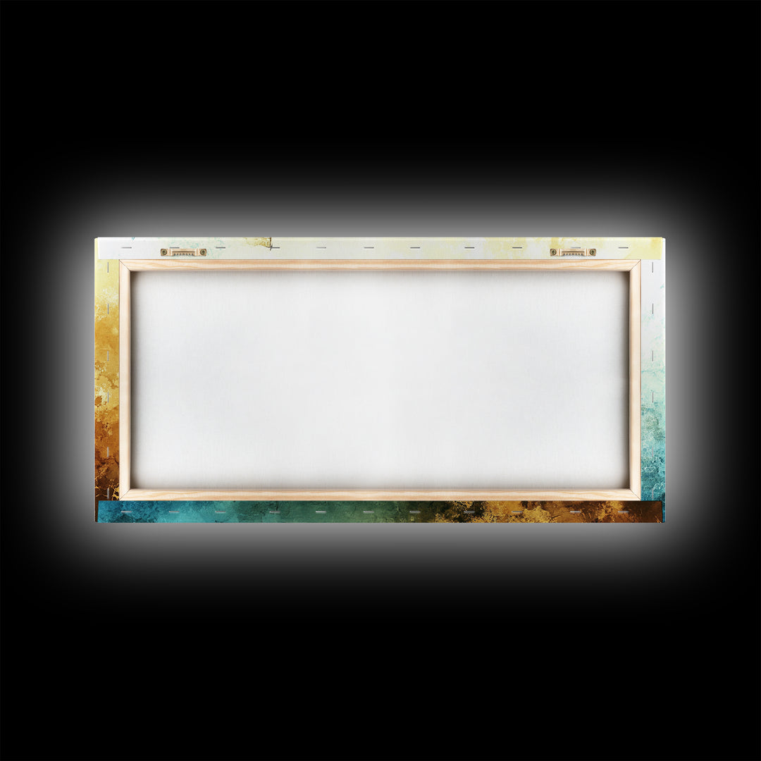 Abstract Pirate Ship Nautical Decor Framed Canvas Print - Nautical Wall Decor - Sailboat Painting - Neutral Wall Decor - Coastal Wall Art