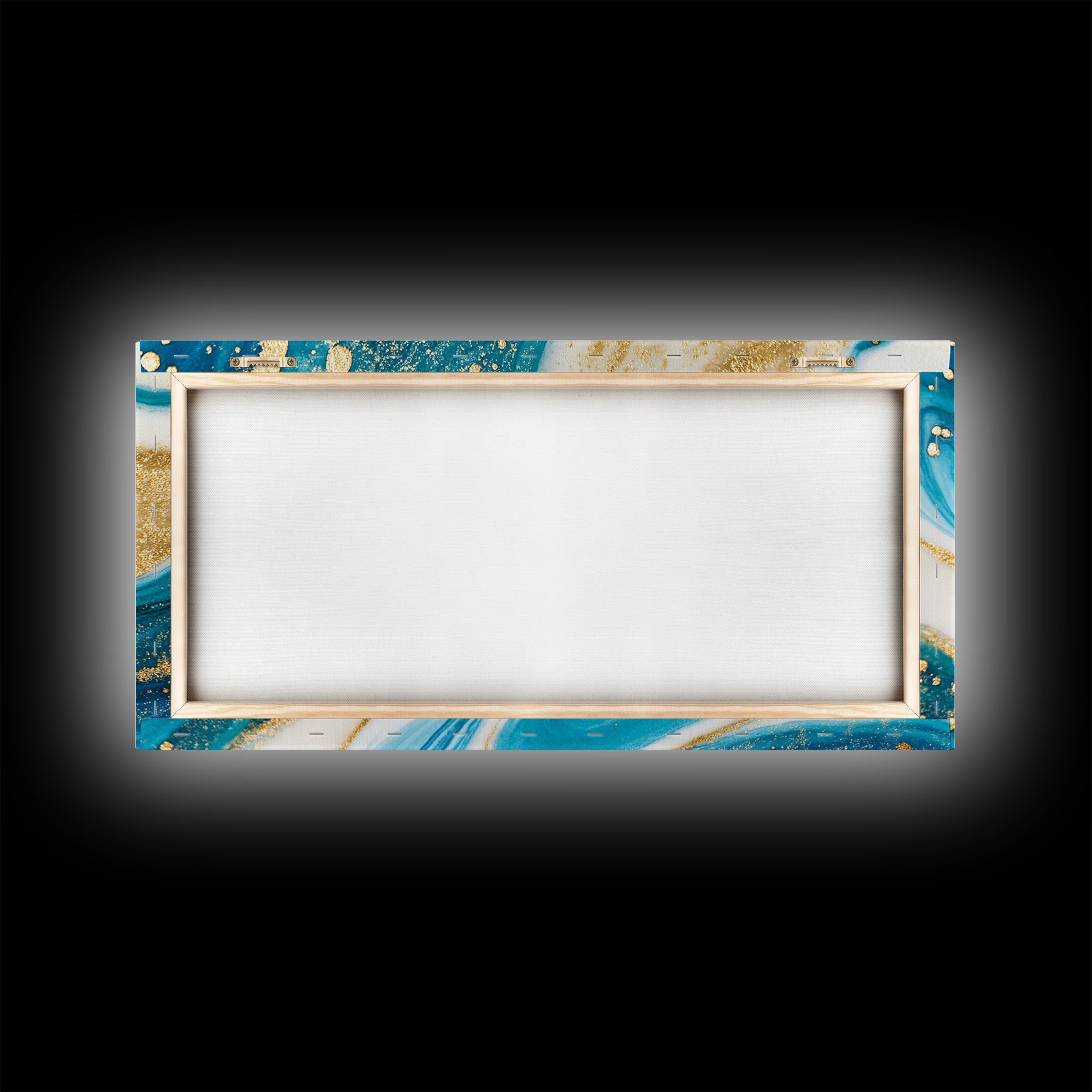 Blue, White and Gold Marble Canvas Print - Marble Painting - Centerpiece Wall Art - Statement Piece - Bold Artwork - Trendy Art - Abstract Art