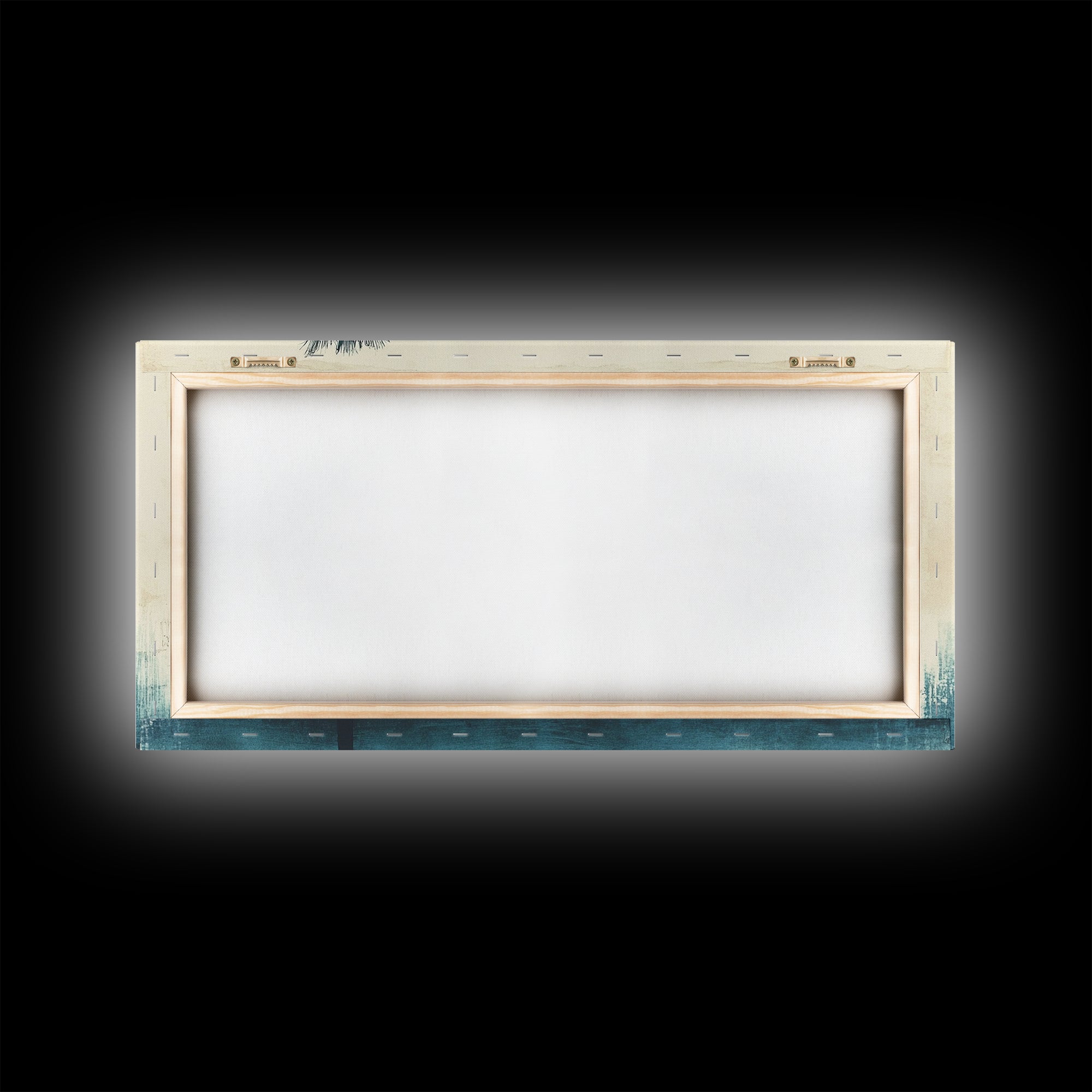 Abstract Palm Tree Nautical Oil Painting Canvas Print Ready To Hang