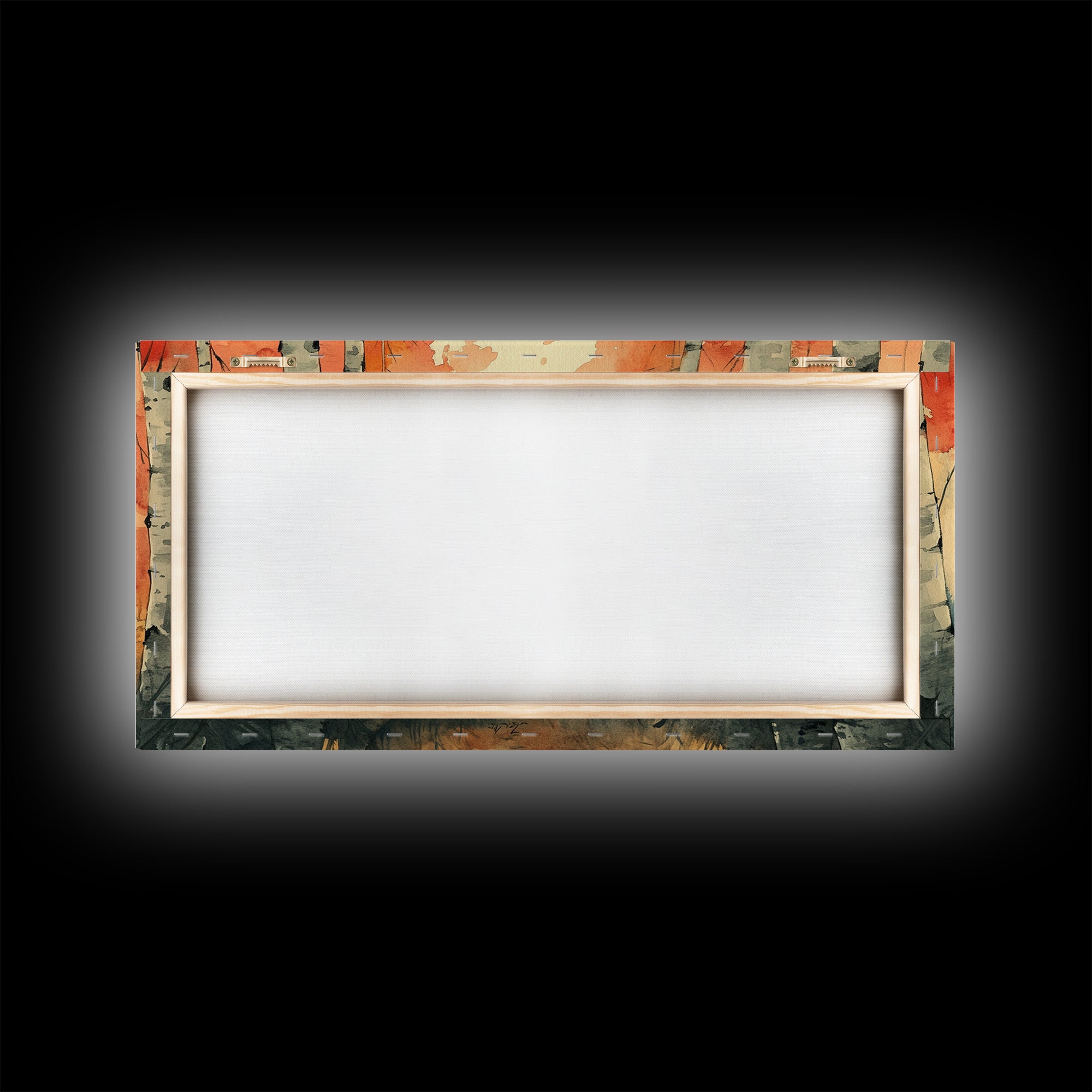 Birch Tree Landscape Painting Print, Accent Piece, Accent Wall Art, Autumn Landscape Canvas Print, Birch Forest Art, Watercolor Birches