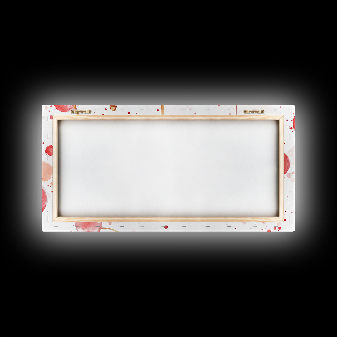 Cherry Painting Canvas Print - Kitchen Wall Art - Kitchen Decor - Cherry Wall Art - Kitsch Decor - Eclectic Home Decor