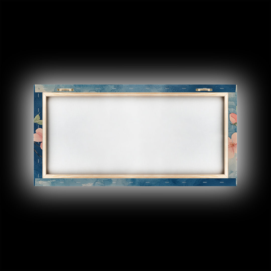 Cherry Blossoms Wall Art Canvas Print  - Pink Cherry Blossom Canvas Oil Painting - Wabi Sabi Wall Art - Purple Tree Nature Decor