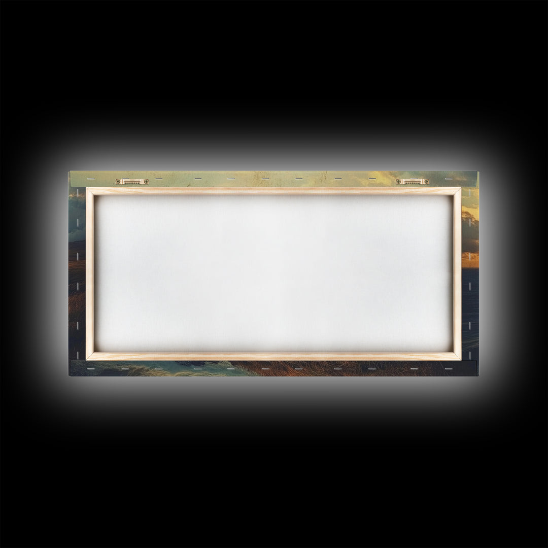 Cliffs of Moher Framed Canvas Print, Ireland Painting, Ireland Decor, Ireland Wall Art, Living Room Home Decor