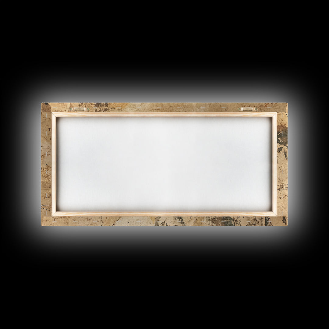 Cute Kissing Mallard Ducks - Rustic Farmhouse Wall Art - Framed Canvas Print - Gift For Hunter or Outdoorsman - Cabin Art - Cabin Decor