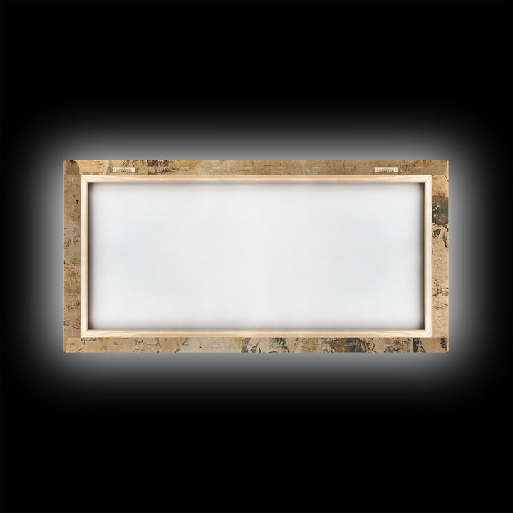 Cute Kissing Mallard Ducks - Rustic Farmhouse Wall Art - Framed Canvas Print - Gift For Hunter or Outdoorsman - Cabin Art - Cabin Decor