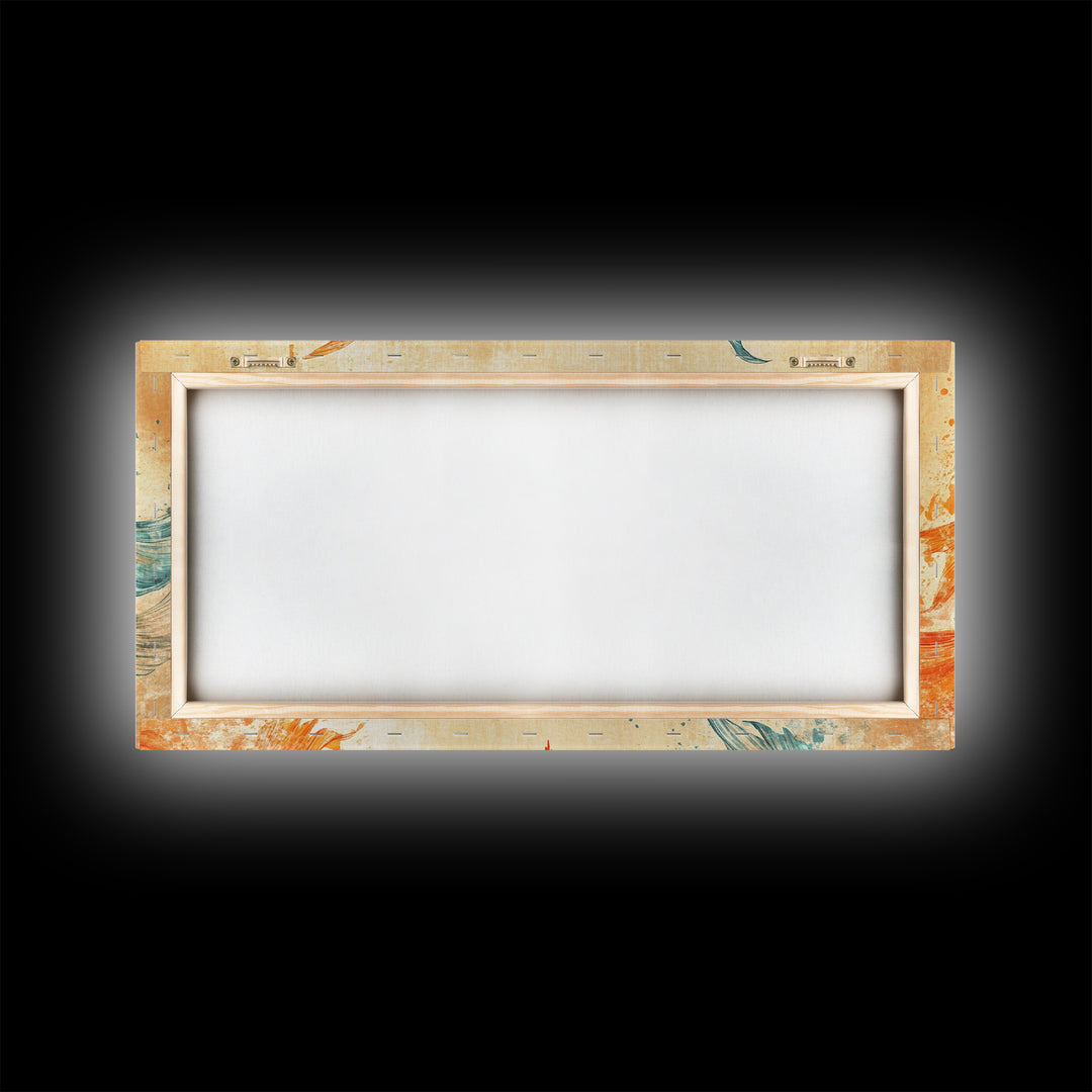 Cute Koi Fish Kissing - Couple Gift Idea - Framed Canvas Print - Valentine's Day Wall Art - Wall Art For Couples - Engagement Gift Idea