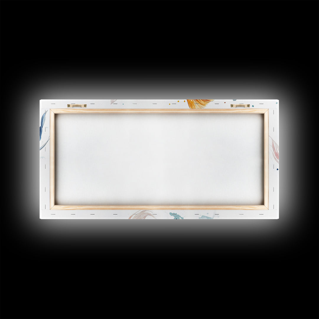 Cute Koi Fish Kissing - Couple Gift Idea - Framed Canvas Print - Valentine's Day Wall Art - Wall Art For Couples - Wabi Sabi Engagement Gift