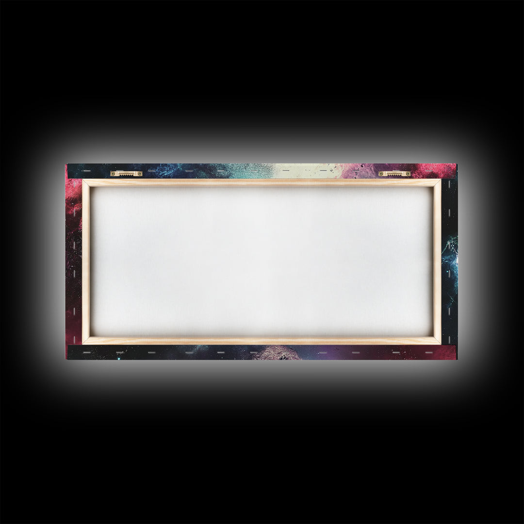 Cosmic Skull Wall Art, Cosmic Horror, Framed Canvas Print, Surreal Wall Decor, Ready To Hang Wall Art, Skull Painting, Skull Art