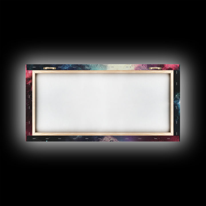 Cosmic Skull Wall Art, Cosmic Horror, Framed Canvas Print, Surreal Wall Decor, Ready To Hang Wall Art, Skull Painting, Skull Art