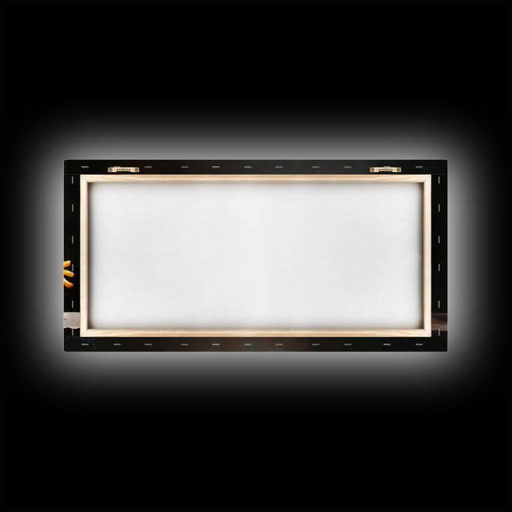 Burger and Fries Framed Canvas Print, Kitchen Canvas Art, Kitchen Wall Art, Burger Painting, Burger Art, Dining Room Wall Art