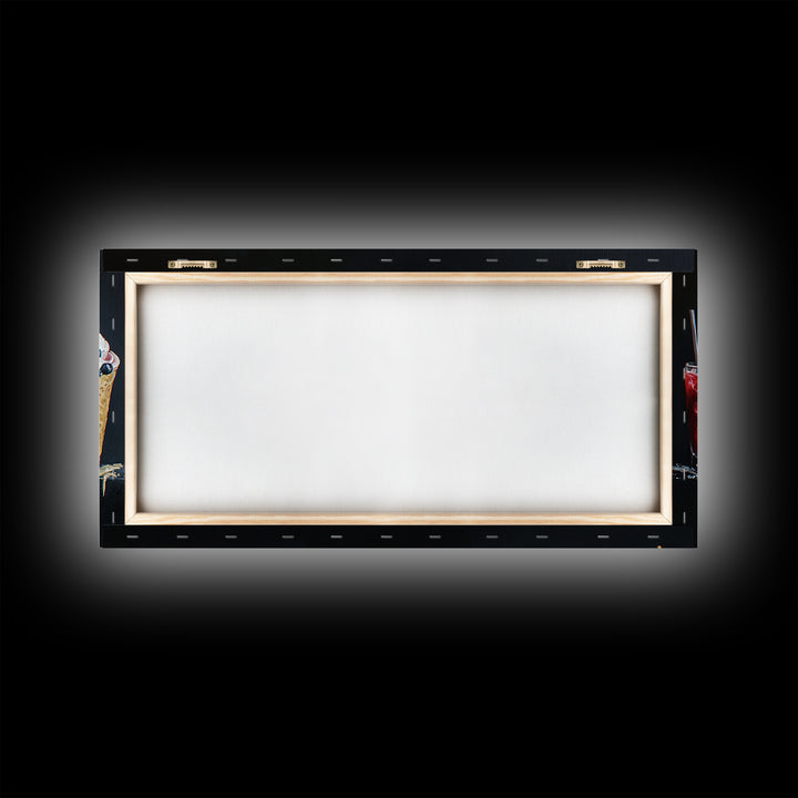 Diner Decor, Restaurant Wall Art, Canvas Print Painting Of Burgers, Desserts and Milk Shakes - 1950s Diner Wall Art