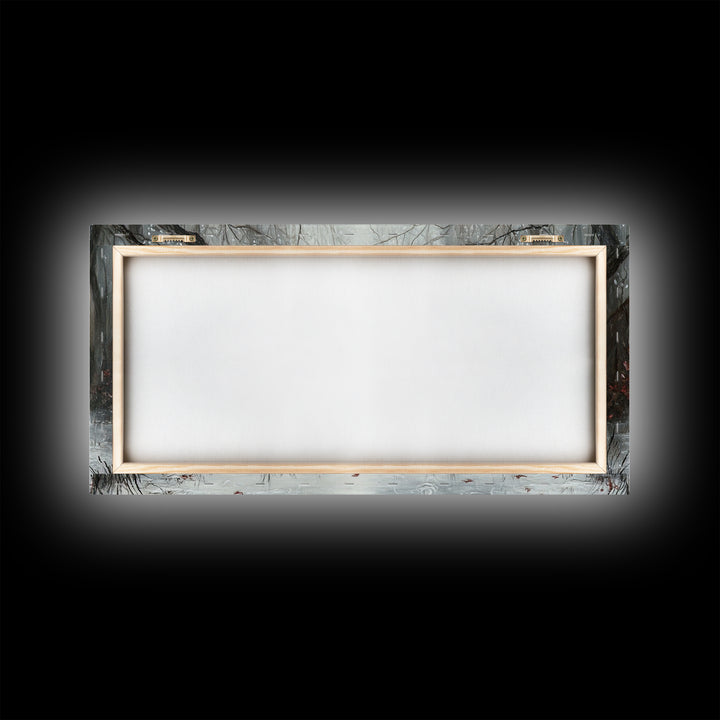 Dark Swans Forming a Heart - Framed Canvas Print - Dark Romance Wall Art - Dark Academia Art - Couple Gift Idea - Goth Art - Gothic Decor